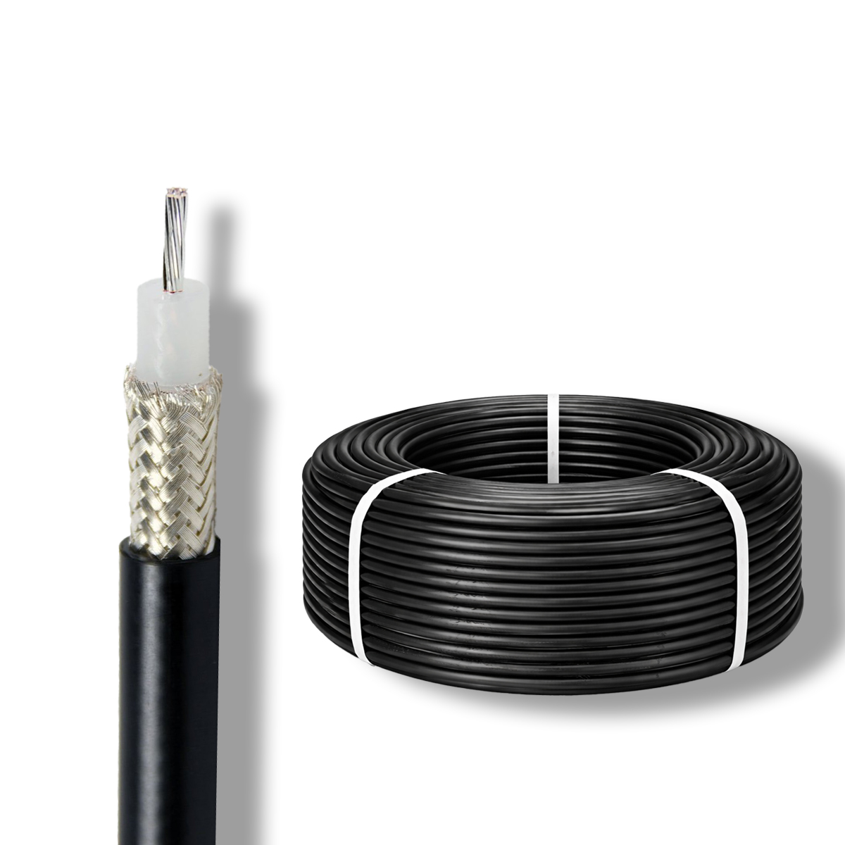 rg-214-200 RG-214/U Коаксіальний кабель бухта 100 метрів - Зображення 1