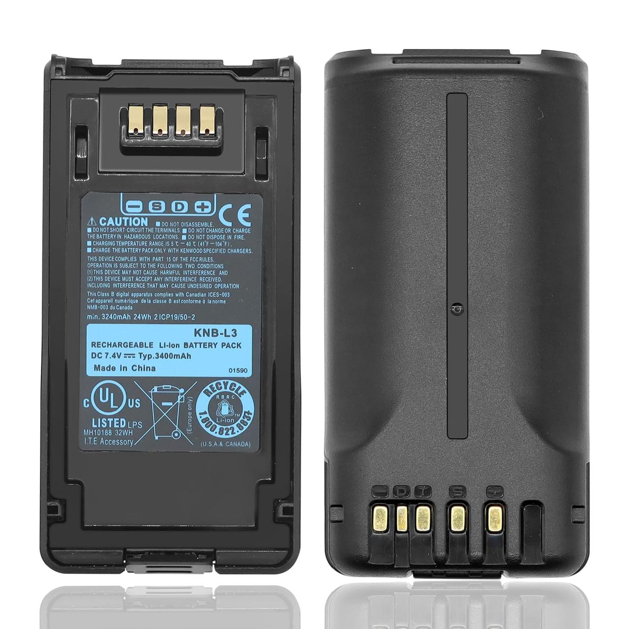 6578020460_akumulyatorna-batare-knb-l3.jpg Акумуляторна батарея KNB-L3 Li-ion 7.4 V 3400 mAh Kenwood - Зображення 1