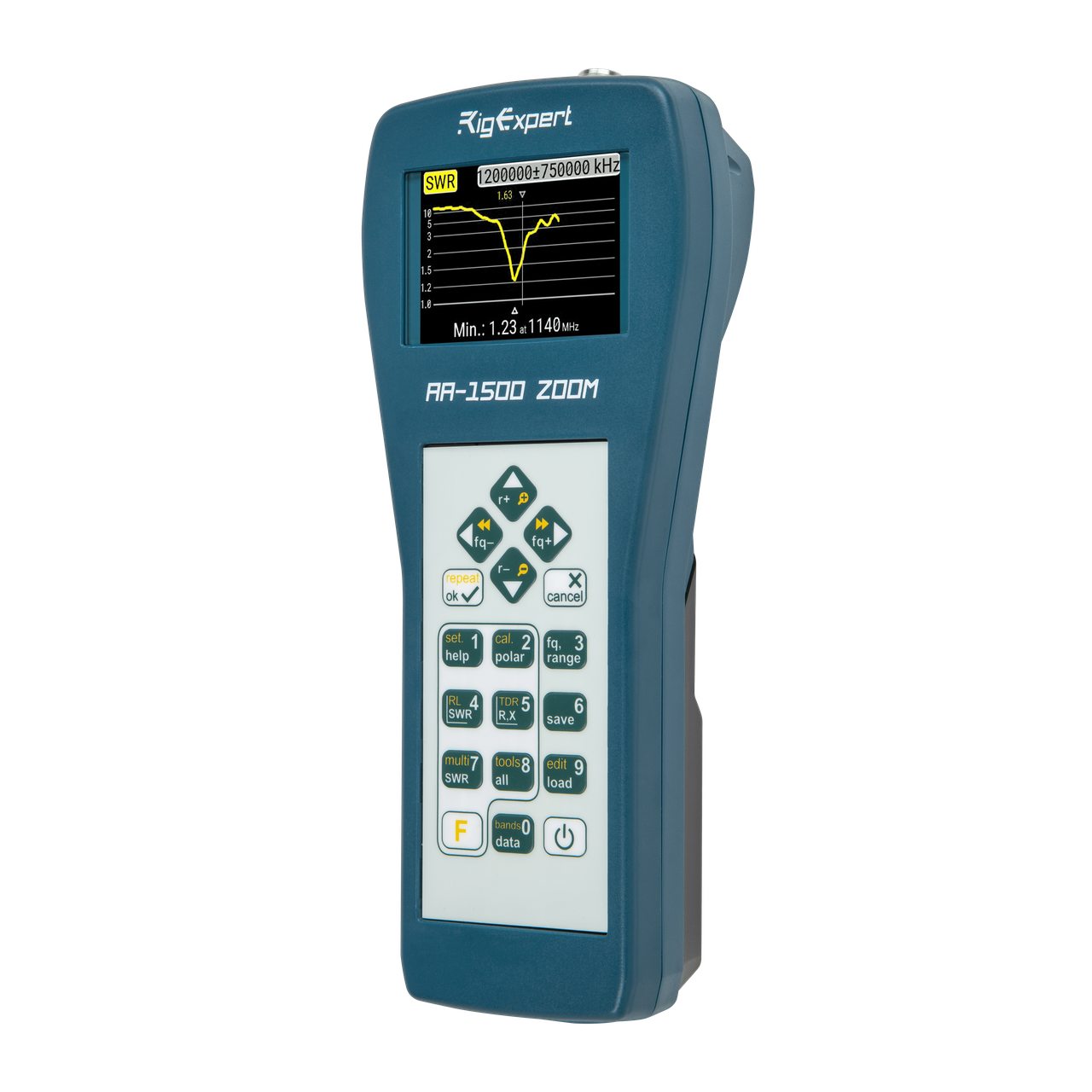6668730782_rigexpert-aa-1500-zoom.png RigExpert AA-1500 ZOOM – Аналізатор антен і кабелів (0,1–1500 МГц, TFT) - Зображення 1